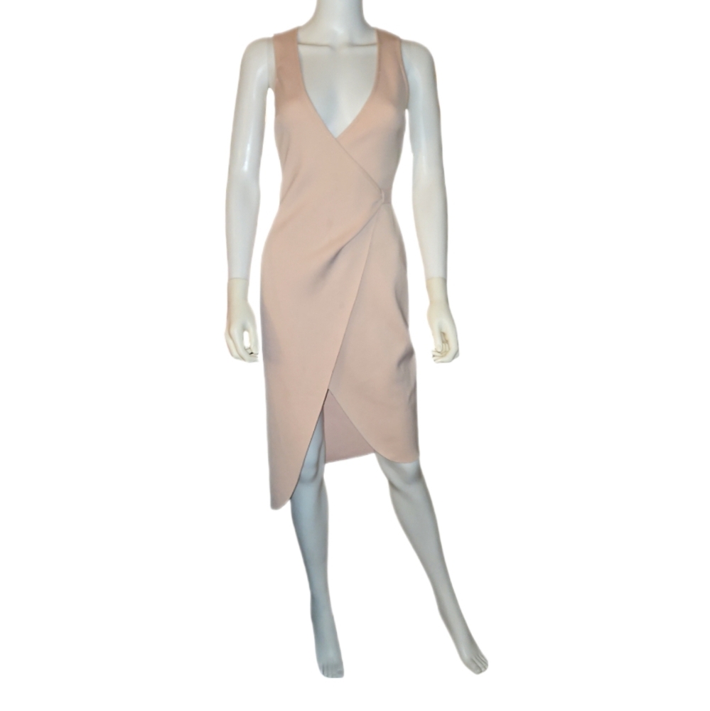 BEC & BRIDGE | Desert of Paradise Dusty Pink Midi Wrap Dress in Size 2